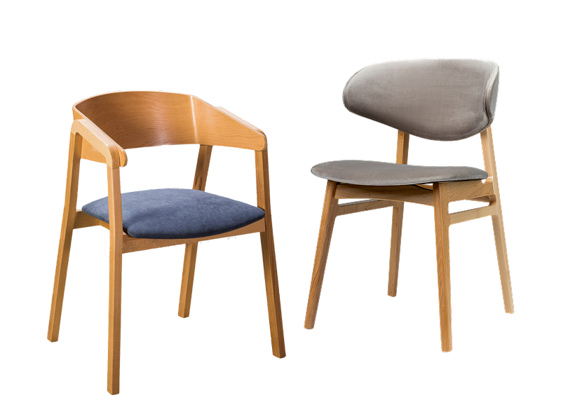 Стулья на деревянном каркасе Calipso Wood & Dalia