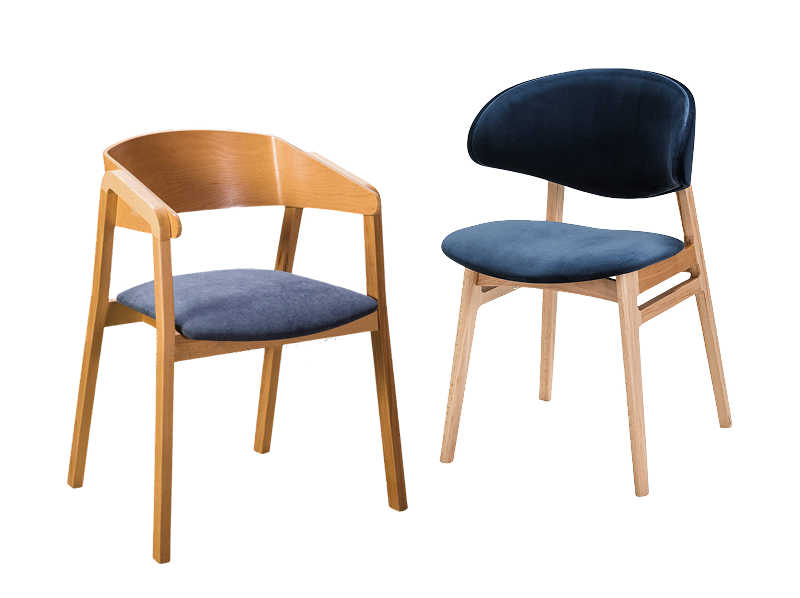 Стулья на деревянном каркасе Calipso Wood & Dalia